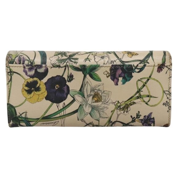 GUCCI Long Wallet Leather Ivory Silver Auth 140424 - Picture 2 of 13